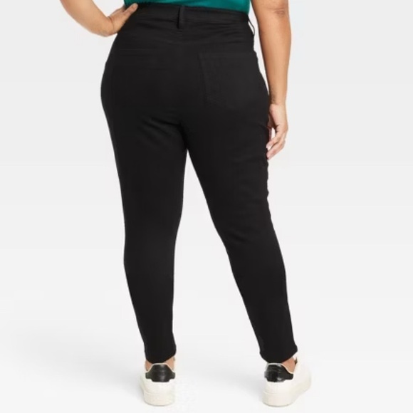 Ava & Viv High Rise Skinny Black Jeans Women’s 17 Stretchy Denim Fabric NEW! - Picture 2 of 7